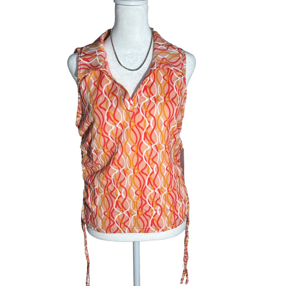 KONTROL Contemporary Ruched sides Blouse.